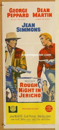p877 ROUGH NIGHT IN JERICHO Australian daybill movie poster '67 Dean Martin