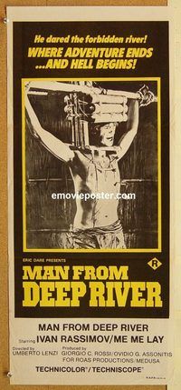p881 SACRIFICE Australian daybill movie poster '73 Lenzi, cannibals!