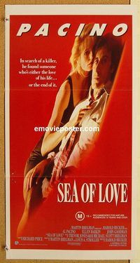 p895 SEA OF LOVE Australian daybill movie poster '89 Al Pacino, Barkin