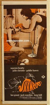 p907 SHAMPOO Australian daybill movie poster '75 Beatty, Christie, Hawn