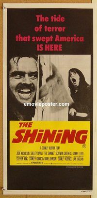 p914 SHINING Australian daybill movie poster '80 Jack Nicholson, Kubrick