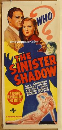 p508 HOUSE OF HORRORS Australian daybill movie poster '46 Sinister Shadow!