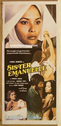 p923 SISTER EMANUELLE Australian daybill movie poster '78 sexploitation!