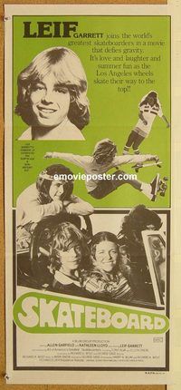 p925 SKATEBOARD Australian daybill movie poster '78 Leif Garrett, Garfield