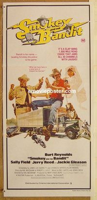 p935 SMOKEY & THE BANDIT Australian daybill movie poster '77 Burt Reynolds