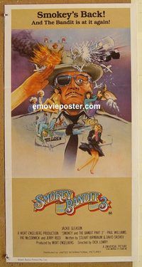 p937 SMOKEY & THE BANDIT 3 Australian daybill movie poster '83 Gleason