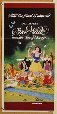 p943 SNOW WHITE & THE SEVEN DWARFS Australian daybill movie poster R87