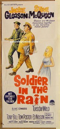 p949 SOLDIER IN THE RAIN Australian daybill movie poster '64 Steve McQueen