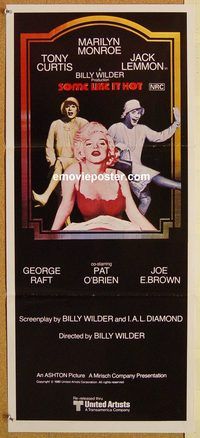 p951 SOME LIKE IT HOT Australian daybill movie poster R80 Marilyn Monroe!