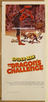 p963 SPIDER-MAN & THE DRAGON'S CHALLENGE Australian daybill movie poster '80