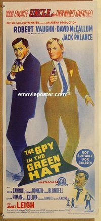 p968 SPY IN THE GREEN HAT Australian daybill movie poster '66 U.N.C.L.E.!