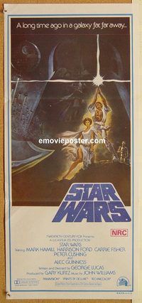 p981 STAR WARS style A Australian daybill movie poster '77 George Lucas, Ford