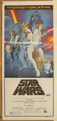 p982 STAR WARS style C Australian daybill movie poster '77 George Lucas, Ford