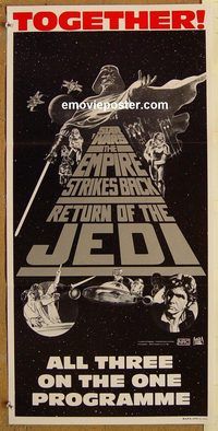p983 STAR WARS TRILOGY Australian daybill movie poster '83 George Lucas