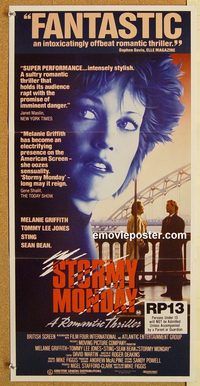 p994 STORMY MONDAY Australian daybill movie poster '88 Melanie Griffith