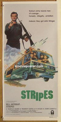 q001 STRIPES Australian daybill movie poster '81 Bill Murray, Harold Ramis