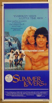 q006 SUMMER LOVERS Australian daybill movie poster '82 sexy Daryl Hannah!