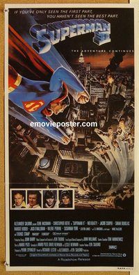 q013 SUPERMAN 2 Australian daybill movie poster '81 Christopher Reeve