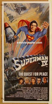 q015 SUPERMAN 4 Australian daybill movie poster '87 Christopher Reeve