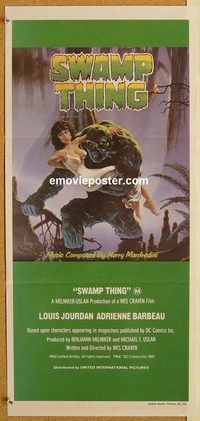 q018 SWAMP THING Australian daybill movie poster '82 Wes Craven, DC Comics