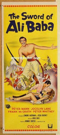 q023 SWORD OF ALI BABA Australian daybill movie poster '65 Peter Mann