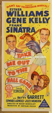 q026 TAKE ME OUT TO THE BALL GAME Australian daybill movie poster '49