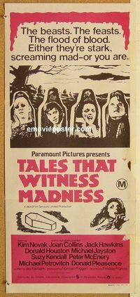 q030 TALES THAT WITNESS MADNESS Australian daybill movie poster '73 Novak