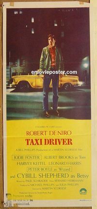 q039 TAXI DRIVER Australian daybill movie poster '76 De Niro, Scorsese