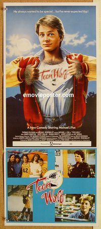 q040 TEEN WOLF Australian daybill movie poster '85 Michael J. Fox