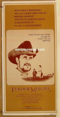 q045 TENDER MERCIES Australian daybill movie poster '83 Robert Duvall