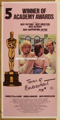 q048 TERMS OF ENDEARMENT Australian daybill movie poster '83 MacLaine