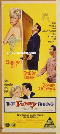 q051 THAT FUNNY FEELING Australian daybill movie poster '65 Dee, Darin