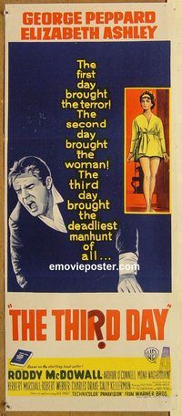 q059 THIRD DAY Australian daybill movie poster '65 George Peppard, Ashley