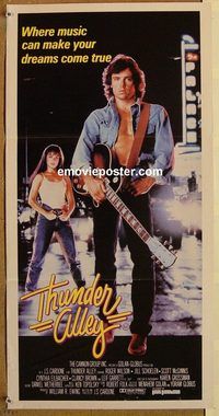 q064 THUNDER ALLEY Australian daybill movie poster '85 Leif Garrett