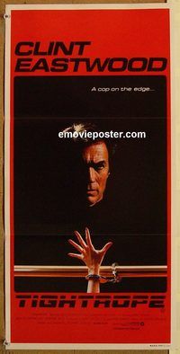 q068 TIGHTROPE Australian daybill movie poster '84 Clint Eastwood, Bujold