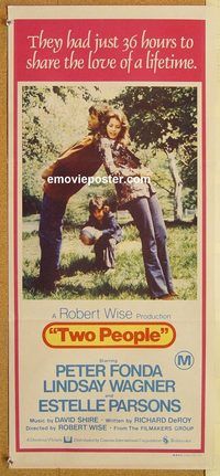 q093 TWO PEOPLE Australian daybill movie poster '73 Peter Fonda, Wagner