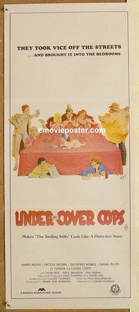 q096 COPS & OTHER LOVERS Australian daybill movie poster '80 wild image!