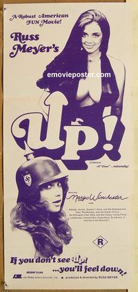 q100 UP! Australian daybill movie poster '76 Russ Meyer sexploitation!