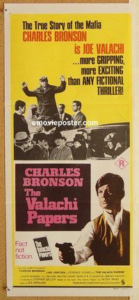 q102 VALACHI PAPERS Australian daybill movie poster '72 Charles Bronson