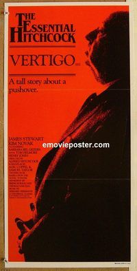 q108 VERTIGO Australian daybill movie poster R83 James Stewart, Novak