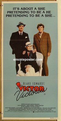 q111 VICTOR VICTORIA Australian daybill movie poster '82 Julie Andrews