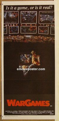 q120 WARGAMES Australian daybill movie poster '83 Matthew Broderick