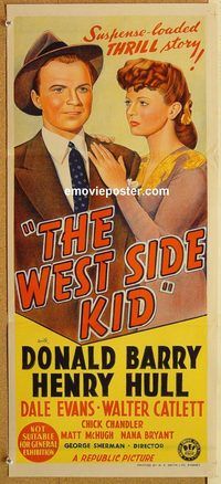 q127 WEST SIDE KID Australian daybill movie poster '43 Don Red Barry