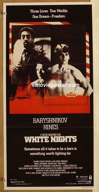 q133 WHITE NIGHTS Australian daybill movie poster '85 Mikhail Baryshnikov