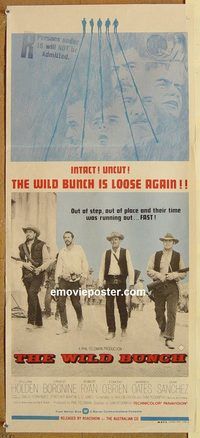 q135 WILD BUNCH Australian daybill movie poster R70s Sam Peckinpah