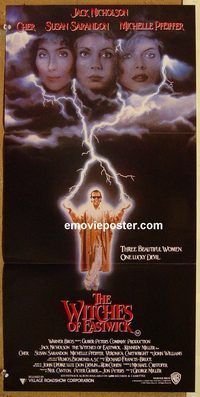 q138 WITCHES OF EASTWICK Australian daybill movie poster '87 Nicholson
