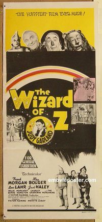 q140 WIZARD OF OZ Australian daybill movie poster R70s all-time classic!