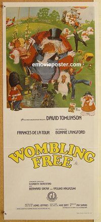 q143 WOMBLING FREE Australian daybill movie poster '77 Lionel Jeffries