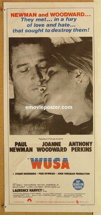 q145 WUSA Australian daybill movie poster '70 Paul Newman, Joanne Woodward
