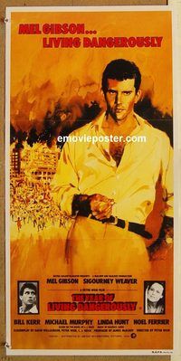 q148 YEAR OF LIVING DANGEROUSLY Australian daybill movie poster '83 Gibson